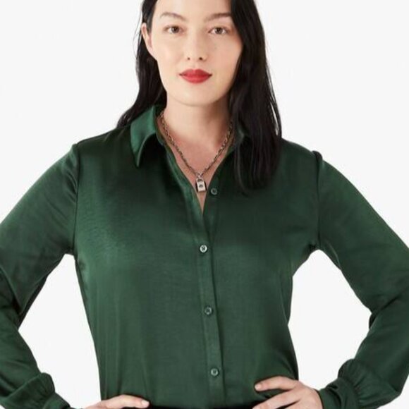 kate spade Satin Pastois Blouse - Picture 1 of 6